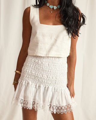 FLEUR SKIRT | WHITE