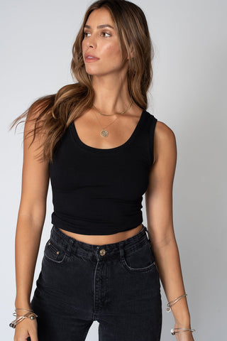 CROP TANK | BLACK