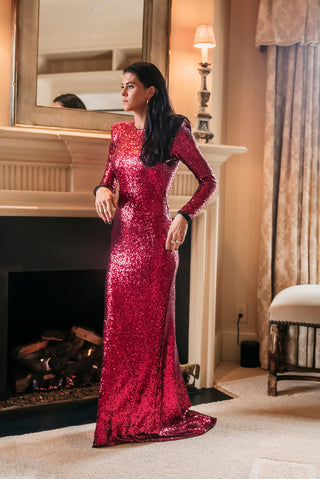 FORTE SEQUIN GOWN RUBY