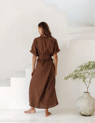 COTE D'AZUR DRESS | CHOCOLATE