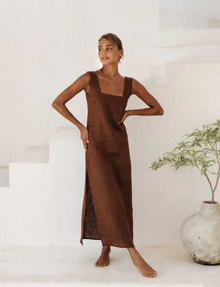 ELBA DRESS | CHOCOLATE