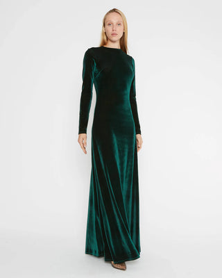 EMERALD VELVET KATE DRESS