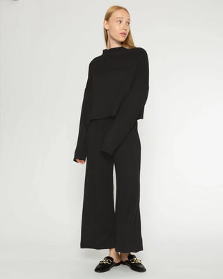 SWEATER KNIT WIDE LEG PANT: CROPPED